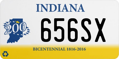 IN license plate 656SX