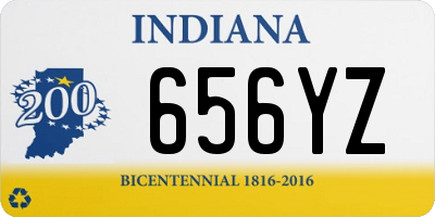 IN license plate 656YZ