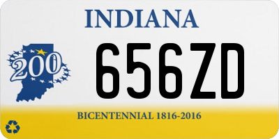IN license plate 656ZD