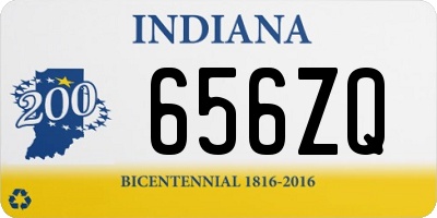 IN license plate 656ZQ