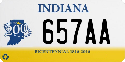 IN license plate 657AA