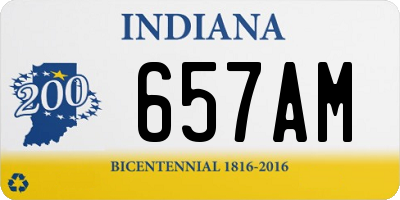IN license plate 657AM