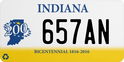 IN license plate 657AN