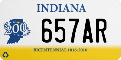 IN license plate 657AR