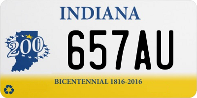 IN license plate 657AU