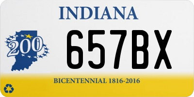 IN license plate 657BX