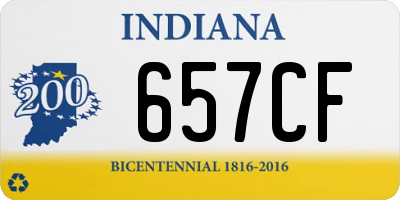 IN license plate 657CF