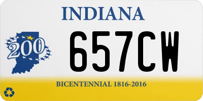 IN license plate 657CW