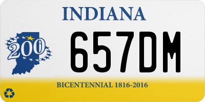 IN license plate 657DM