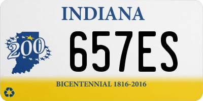 IN license plate 657ES