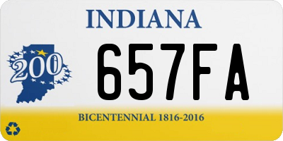 IN license plate 657FA