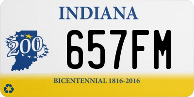 IN license plate 657FM