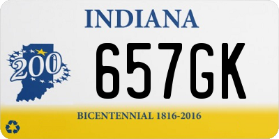 IN license plate 657GK