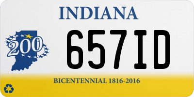 IN license plate 657ID