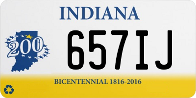 IN license plate 657IJ