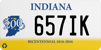 IN license plate 657IK