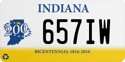 IN license plate 657IW