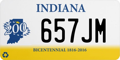 IN license plate 657JM