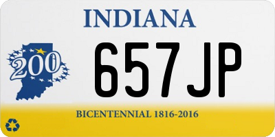 IN license plate 657JP