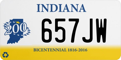 IN license plate 657JW