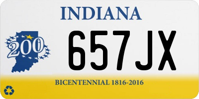 IN license plate 657JX