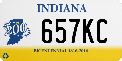 IN license plate 657KC