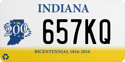 IN license plate 657KQ