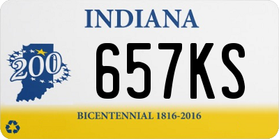 IN license plate 657KS