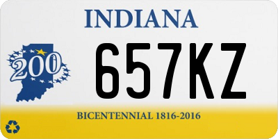 IN license plate 657KZ