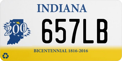 IN license plate 657LB