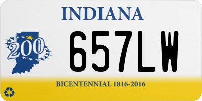 IN license plate 657LW