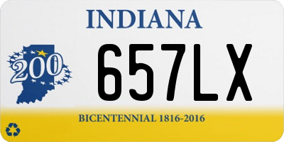 IN license plate 657LX