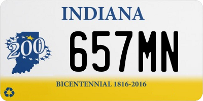 IN license plate 657MN