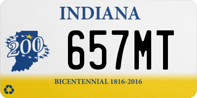 IN license plate 657MT