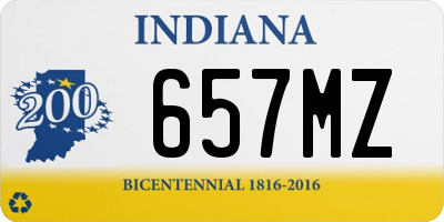 IN license plate 657MZ