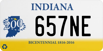 IN license plate 657NE