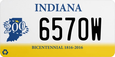 IN license plate 657OW