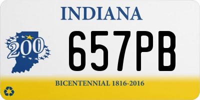 IN license plate 657PB