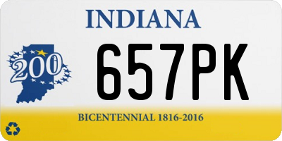 IN license plate 657PK