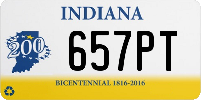 IN license plate 657PT