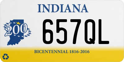 IN license plate 657QL