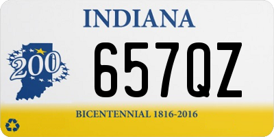 IN license plate 657QZ