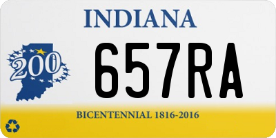 IN license plate 657RA