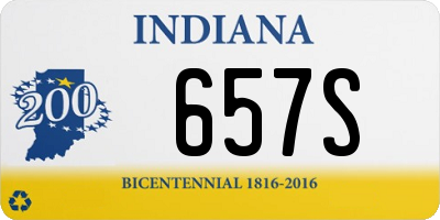 IN license plate 657S