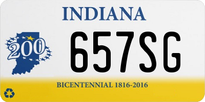 IN license plate 657SG