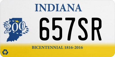 IN license plate 657SR