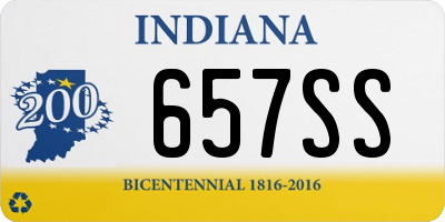 IN license plate 657SS