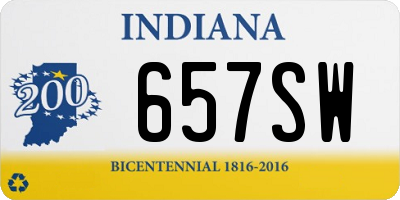 IN license plate 657SW