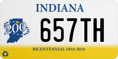 IN license plate 657TH