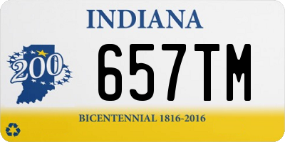 IN license plate 657TM